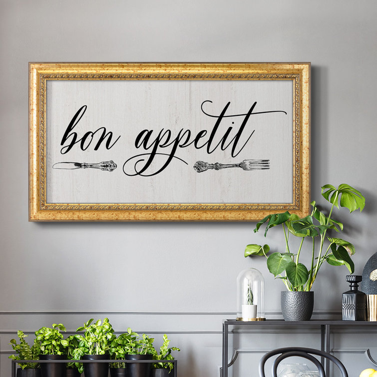 Trinx Bon Appetit Framed On Canvas Print Wayfair